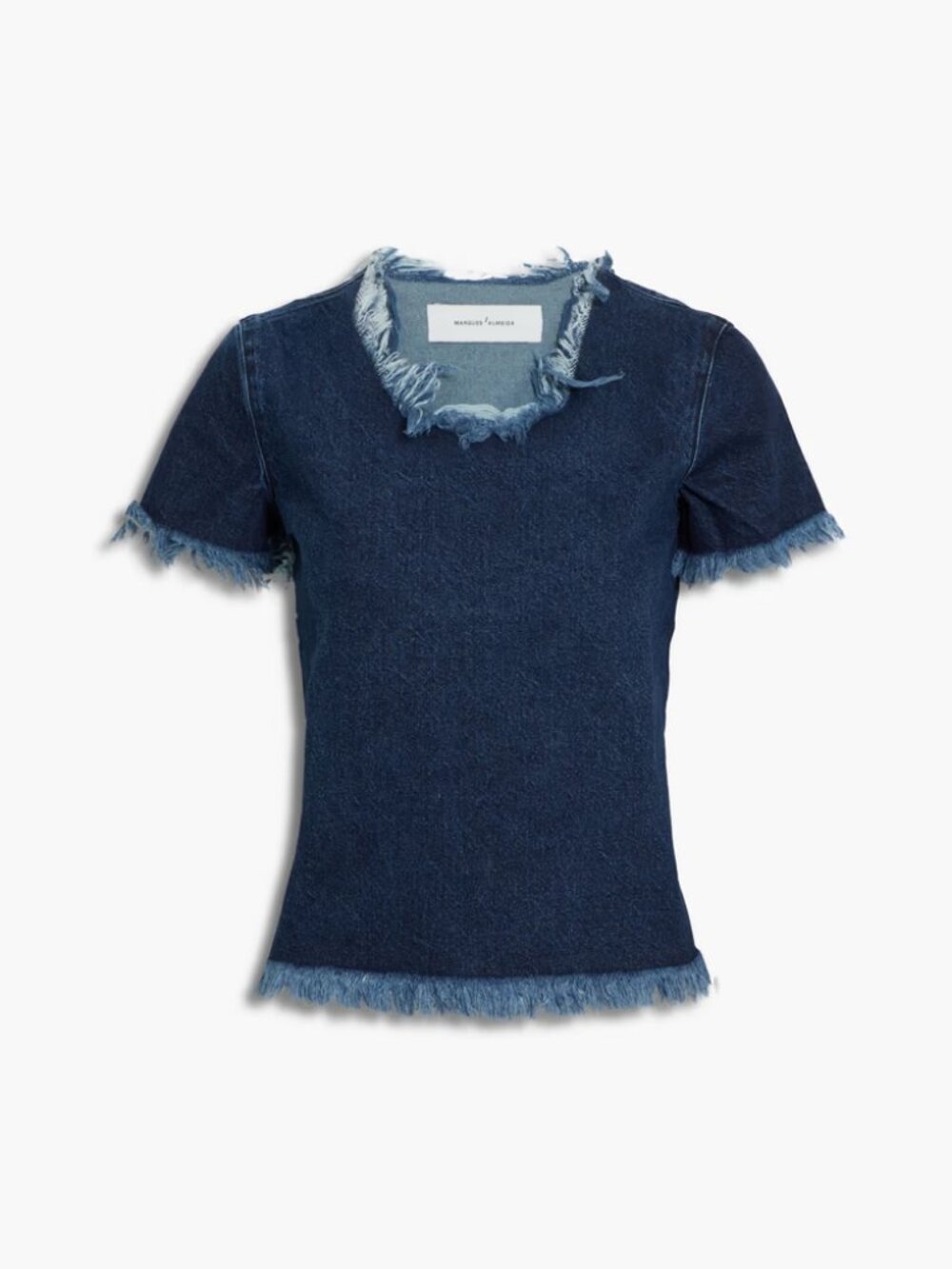 Marques' Almeida frayed denim top - size XS